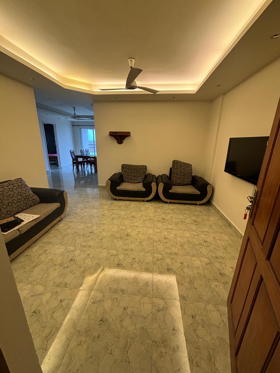 3BHK 1200Sqft Fully Furnished flat for rent at Kakkanad for Rs 35000/-month